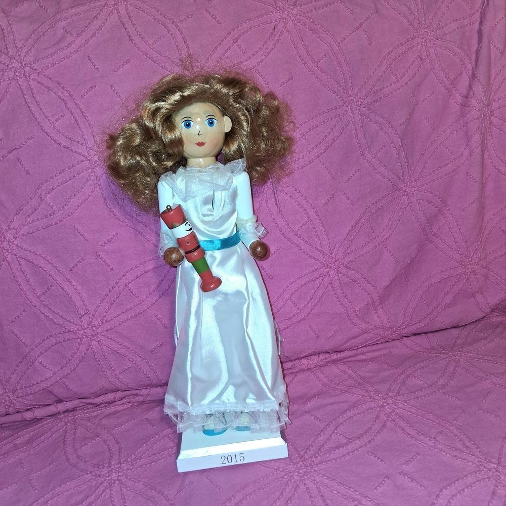 Elegant White and Blue Nutcracker Doll